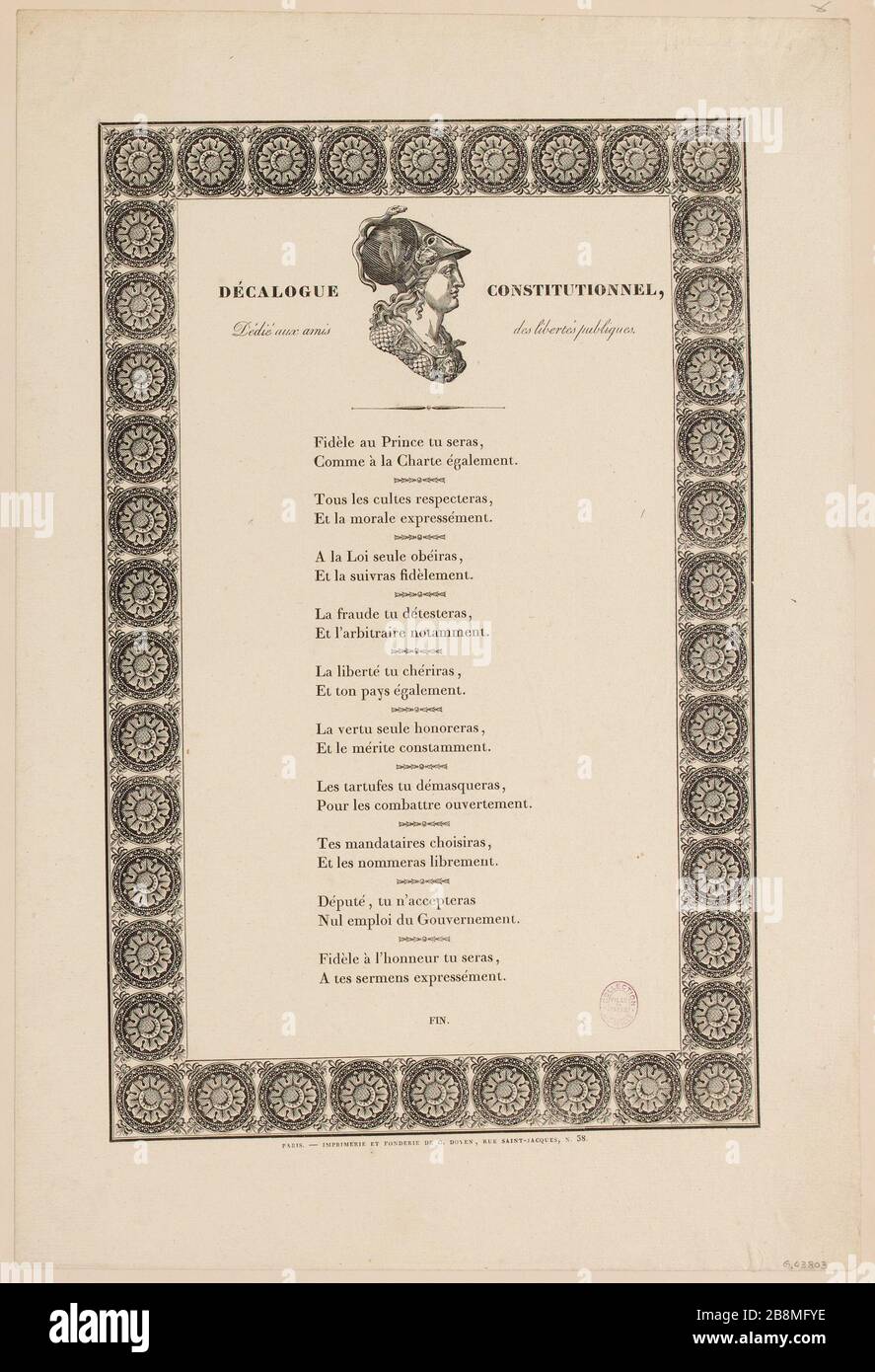 DECALOGO COSTITUZIONALE / dedicato agli amici delle libertà pubbliche. (IT) Foto Stock