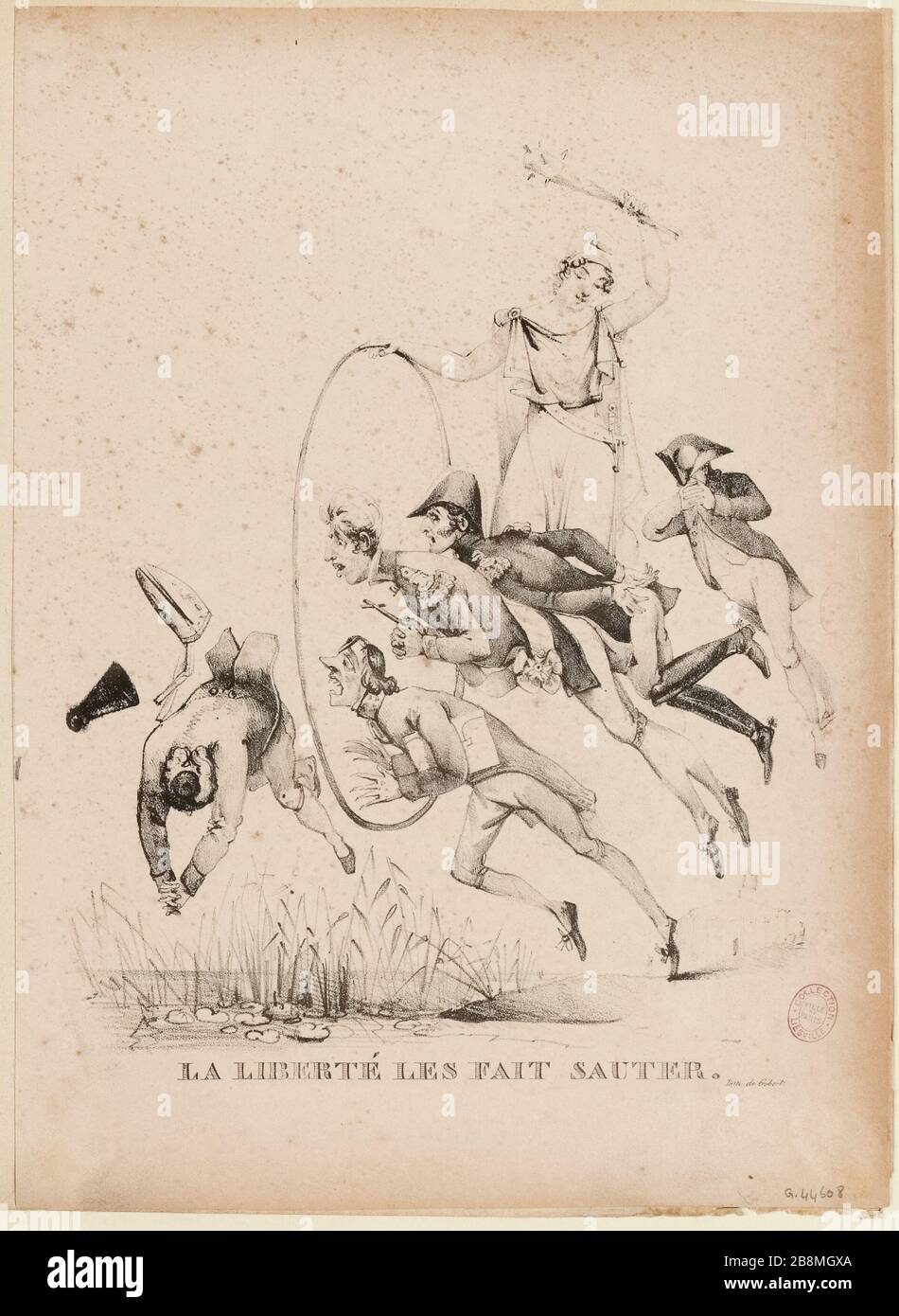 La libertà li fa saltare. (IT) Foto Stock