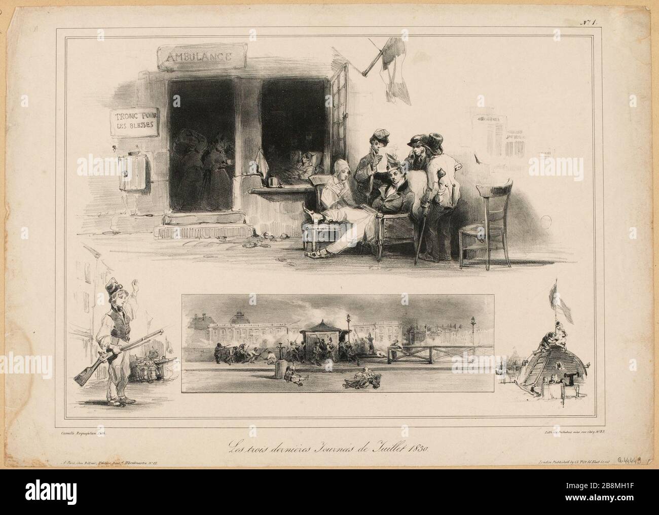 Gli ultimi tre giorni del 1830 luglio / n° 1. (IT) Foto Stock