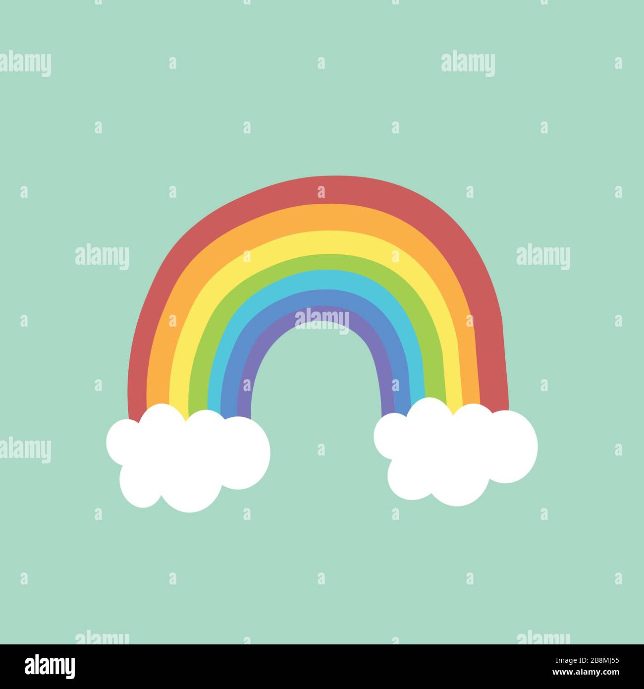 colorato arcobaleno cartoni animati illustrazione decorazione vivaio Illustrazione Vettoriale