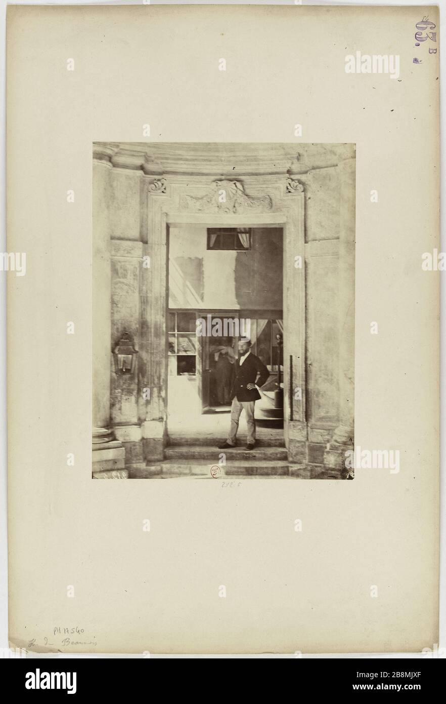 H. Beauvais. Hotel Beauvais, 68 François Miron Street, 4 ° distretto, Parigi. Le Marais. Hôtel de Beauvais, 68 rue François-Miron, Parigi (IVème arr.). Photographie de Pierre Emonts (1831-1912). Albuminé di papier. Entre 1862 e 1905. Parigi, musée Carnavalet. Foto Stock