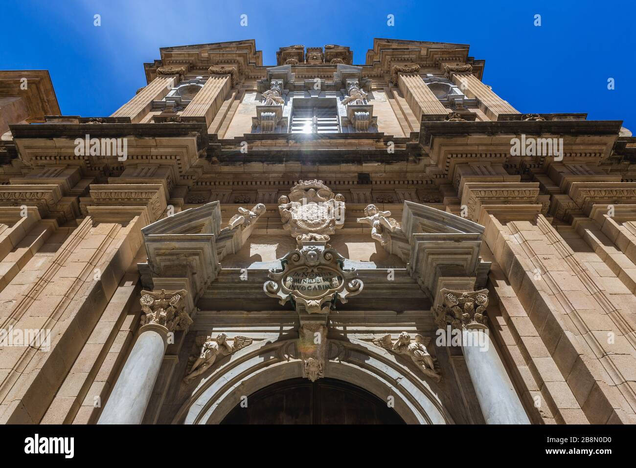 Chiesa barocca del Collegio dei Gesuiti in via Vittorio Emanuele nella parte storica della città di Trapani sulla costa occidentale della Sicilia in Italia Foto Stock