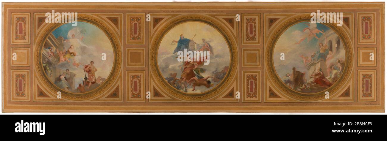 Schizzo per il municipio del 6 ° arrondissement di Parigi. Libertà. Uguaglianza. Fraternità Léon Pierre Urbain Bourgeois (1842-1911). "Liberté. Egalité. Fraternité'. Esquisse pour la mairie du VIème circondario di Parigi. Musée des Beaux-Arts de la Ville de Paris, Petit Palais. Foto Stock