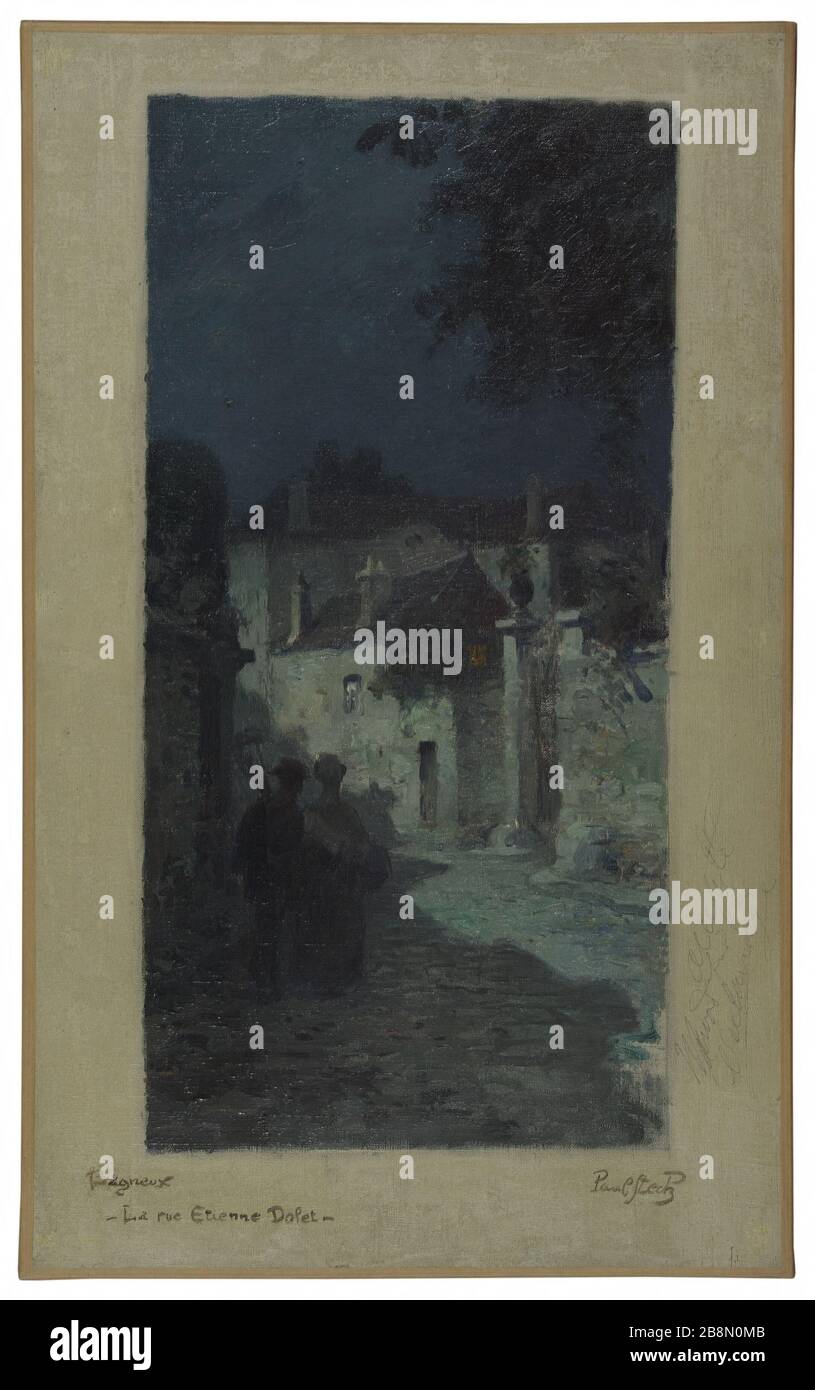 Schizzo per la città di Bagneux: Rue Etienne Dolet paesaggio Paul Albert Steck. "Esquisse pour la mairie de Bagneux: Rue Etienne Dolet, paysagy". Huile sur toile. 1907. Musée des Beaux-Arts de la Ville de Paris, Petit Palais. Foto Stock