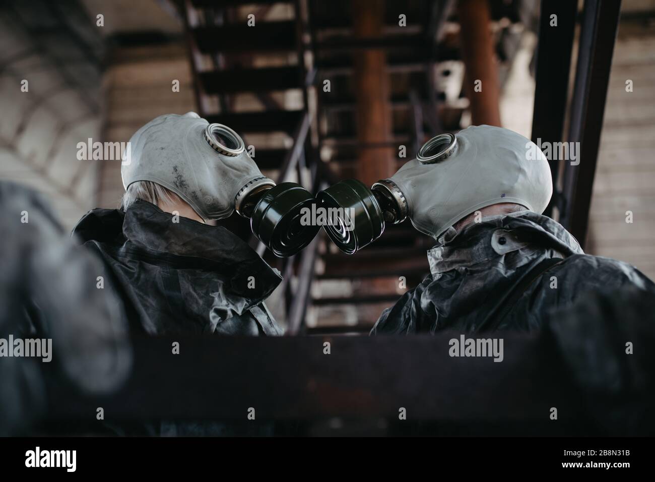 Maschera Antigas In Gomma Nera Sovietica Collegamento Del - Foto 6