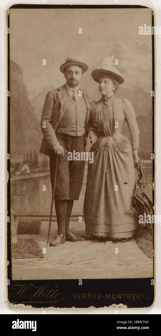 Georges e Jeanne Hugo 'Georges et Jeanne Hugo'. Photographie de A. de Witte. Tirage sur papier albuminé, vers 1890. Parigi, Maison de Victor Hugo. Foto Stock