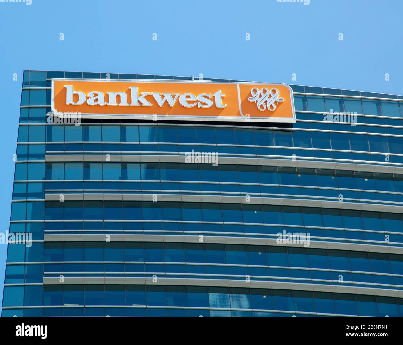 Edificio Bankwest visto a Perth, Australia Occidentale. Foto Stock