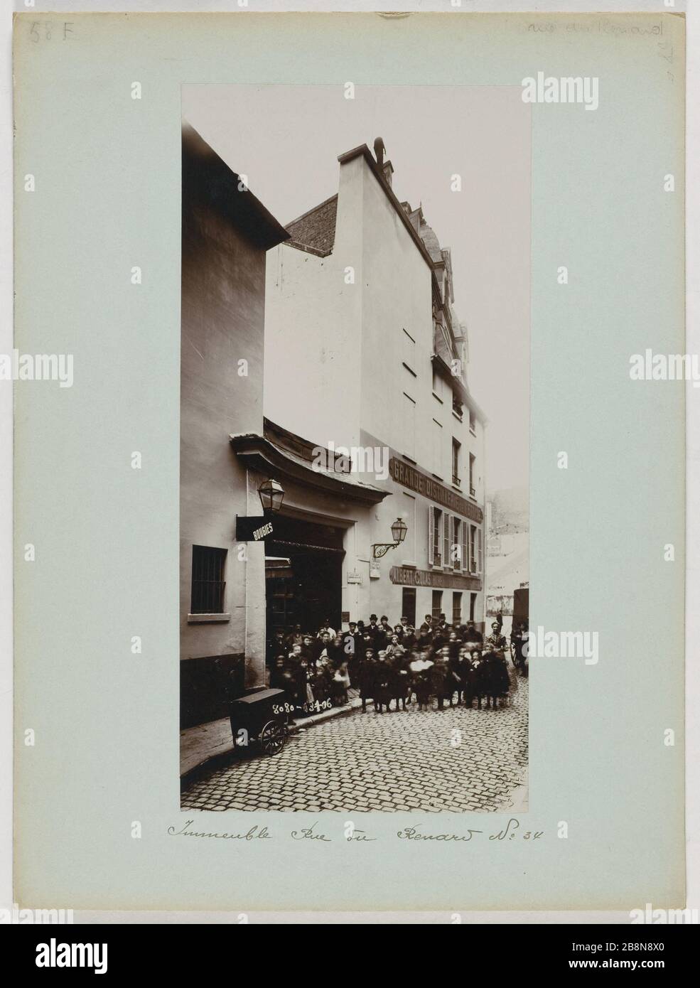 EDIFICIO, 34 RUE DU FOX, 4 ° DISTRETTO, PARIS Immeuble, 34 rue du Renard. Parigi (IVème arr.), 1906 (3 janvier). Union Photographique Française. Parigi, musée Carnavalet. Foto Stock