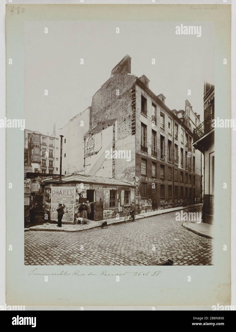 EDIFICI, 26-28 FOX STREET, 4 ° DISTRETTO, PARIGI Immeubles, 26-28 rue du Renard. Parigi (IVème arr.), 1906 (novembre). Union Photographique Française. Parigi, musée Carnavalet. Foto Stock
