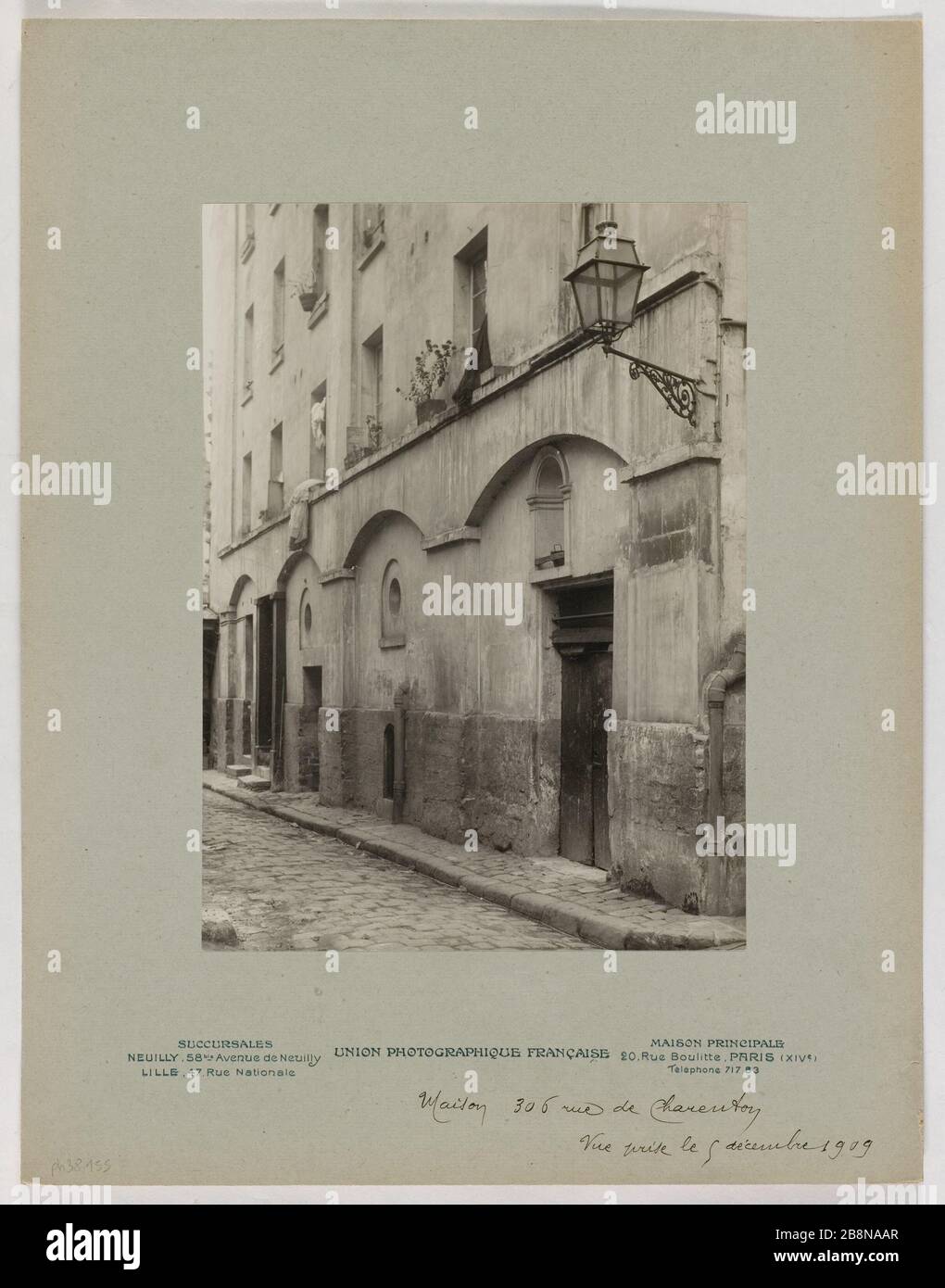 Casa, 306 rue de Charenton, Parigi (XII arr.) Maison, 306 rue de Charenton, Parigi (XIIème arr.). 5 dicembre 1909. Union Photographique Française. Parigi, musée Carnavalet. Foto Stock