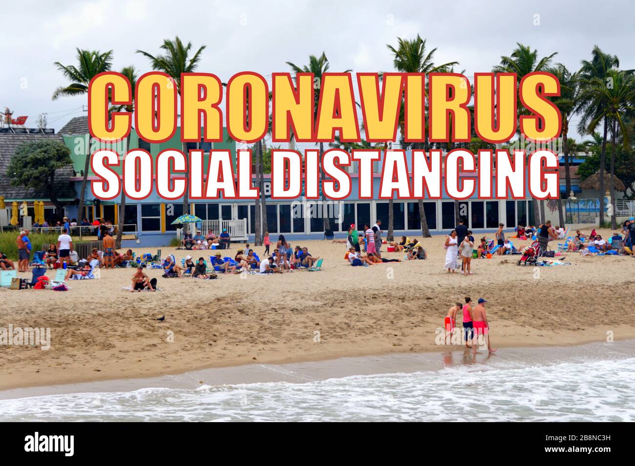 Coronavirus distanza sociale nei luoghi pubblici Foto Stock