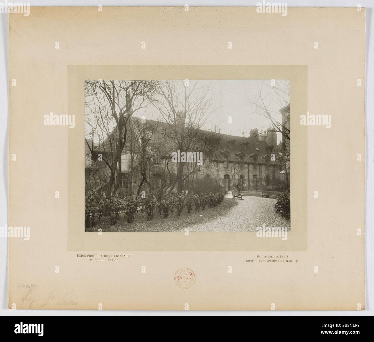 Ex ospedale Saint-Louis, Parigi (Xth arr.) Ancien hôpital Saint-Louis, Parigi (Xème arr.). 1898-1910. Union Photographique Française. Parigi, musée Carnavalet. Foto Stock