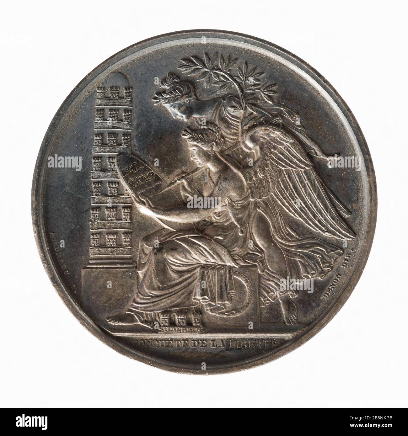 Omaggio al vice commissario Setier, diciannovesimo secolo Silberber. "Hommage au commissaire suppliéant Setier, XIXe siècle". Argent. Parigi, musée Carnavalet. Foto Stock