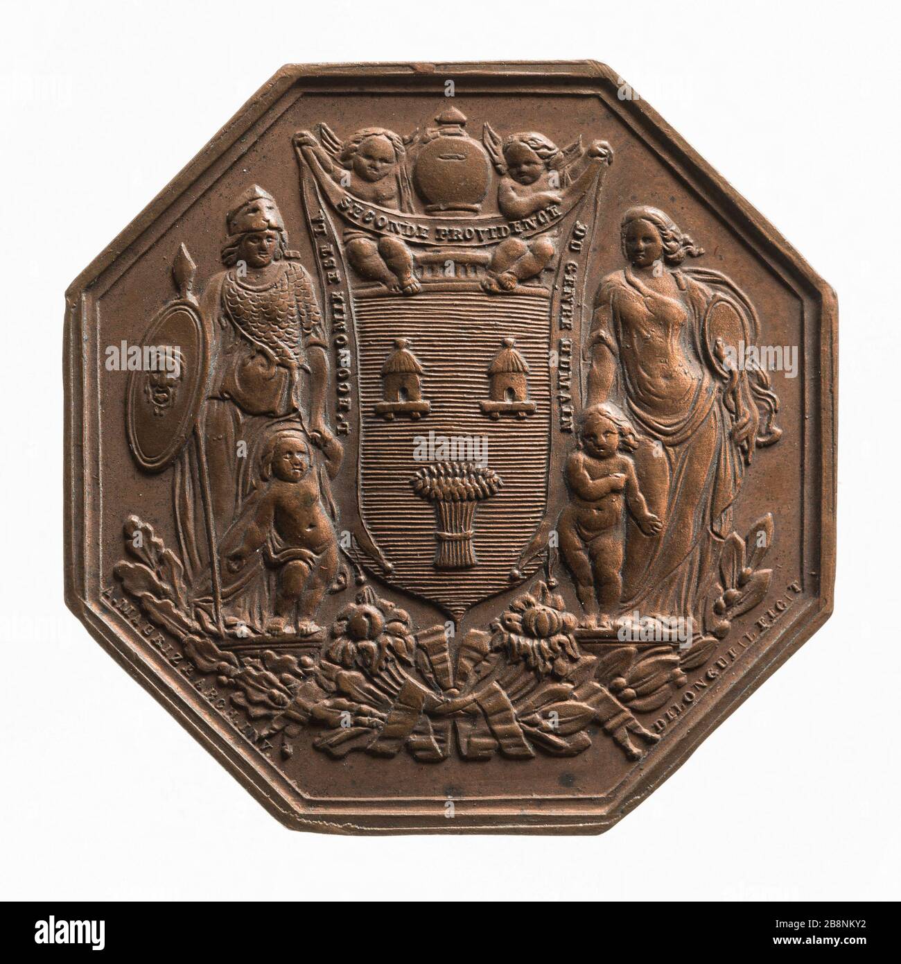 L'economia: Assicurazione sulla vita dopo il 1841 Delongueil. "L'economia: Assicurazioni mutuelles sur la vie, après 1841". Cuivre. 1841-1841. Parigi, musée Carnavalet. Foto Stock