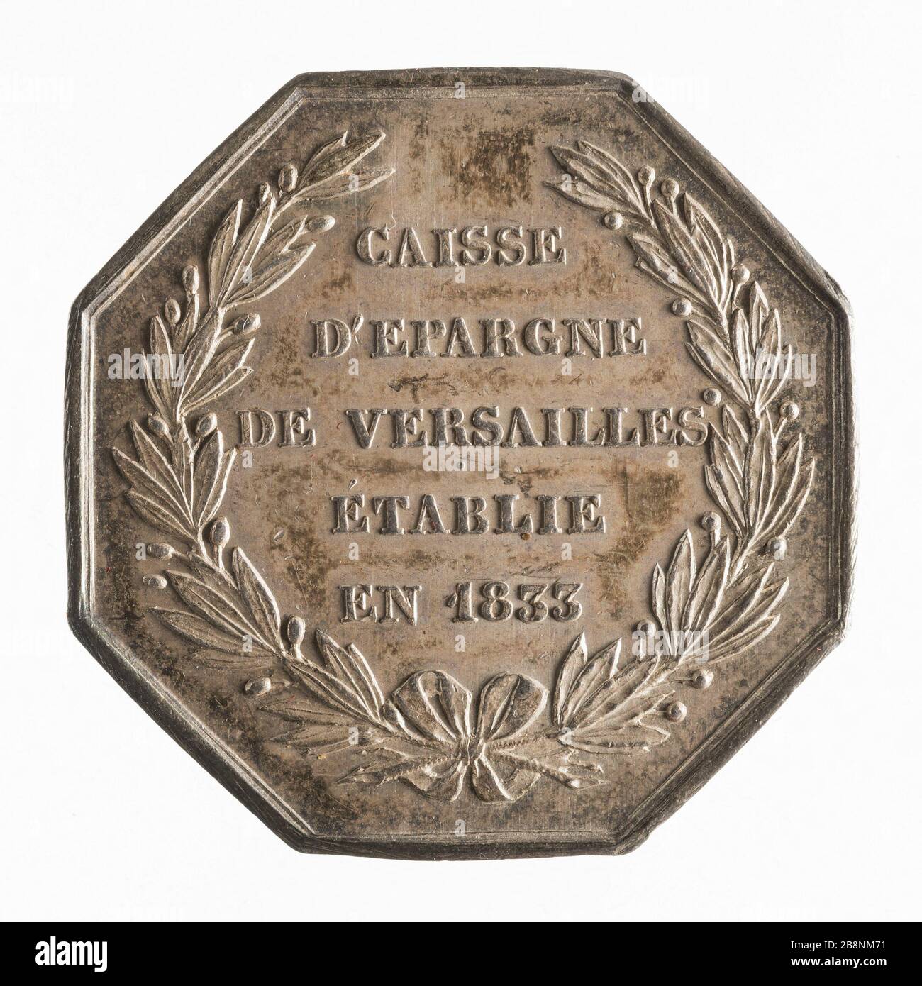 Risparmio di Versailles, 1833 'Caisse d'épargne de Versailles, 1833'. Argent. 1833-1833. Parigi, musée Carnavalet. Foto Stock
