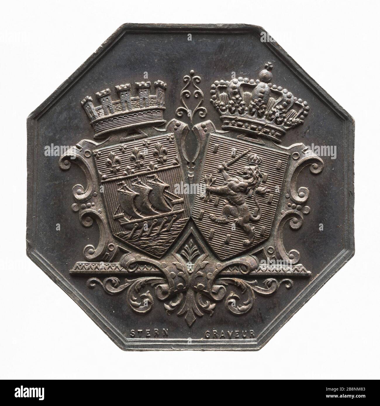 Assemblea Generale della Banca di Parigi e dei Paesi Bassi, secolo XIX Stern, René. "Assemblée générale de la banque de Paris et des Pays-Bas, XIXe siècle". Argent. Parigi, musée Carnavalet. Foto Stock