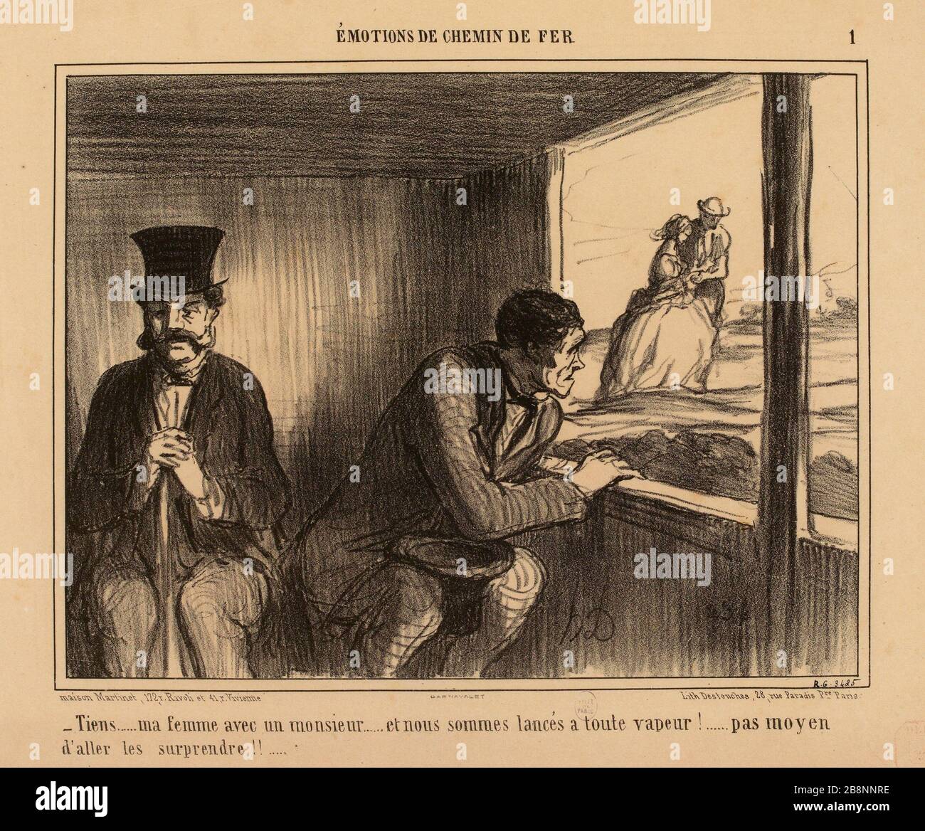 Emozioni della ferrovia 1: - Beh ... mia moglie con un Signore ... e stiamo andando a vapore pieno! ... (Titolo fittizio) | emozioni della ferrovia (TS). Foto Stock