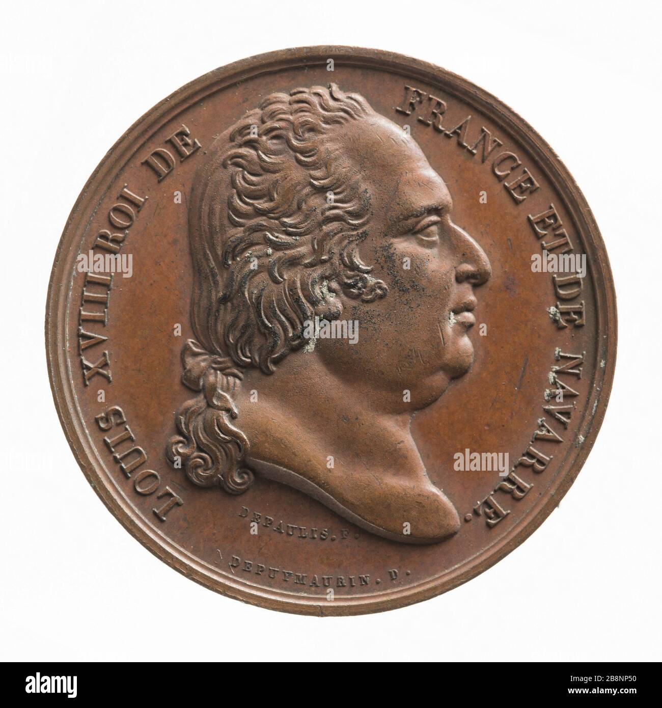 Asiatic Society, 1 aprile 1822 Depaulis, Alexis-Joseph. 'Société asiatique, 1er avril 1822'. Bronzo. 1822-1822. Parigi, musée Carnavalet. Foto Stock