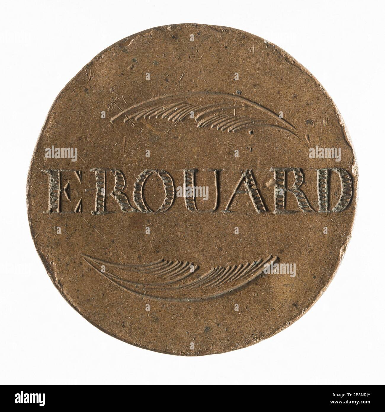 Halles mercato a Parigi Erouard, vecchio regime 'Halles et marchés de Paris : Erouard, Ancien Régime'. Bronzo. Parigi, musée Carnavalet. Foto Stock