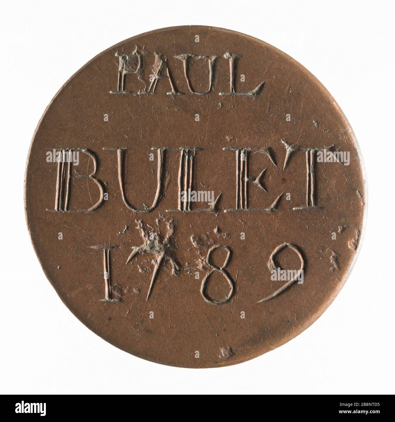 Mercato di Halles a Parigi: Paul Bulet 1789 'Halles et marchés de Paris : Paul Bulet, 1789'. Cuivre. 1789-1789. Parigi, musée Carnavalet. Foto Stock