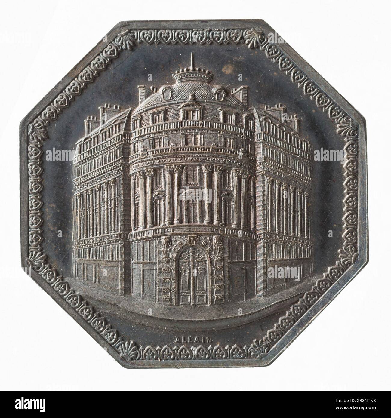 Depositi societari e conti correnti, decreto del 6 luglio 1863 Allain. "Société de dépôts et de comptes courants, décreté du 6 juillet 1863". Argent. 1863-1863. Parigi, musée Carnavalet. Foto Stock