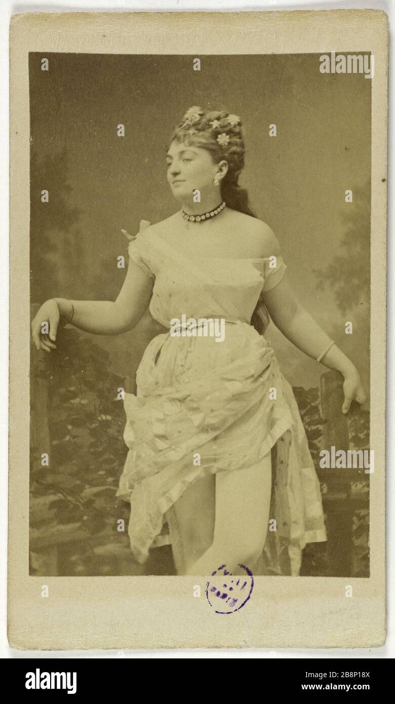 Ritratto di Mery Laurent (attrice) ritratto di Laurent Méry, attrice. Carte de visite. Entre 1860 e 1890. Photographie d'anonyme. Parigi, musée Carnavalet. Foto Stock
