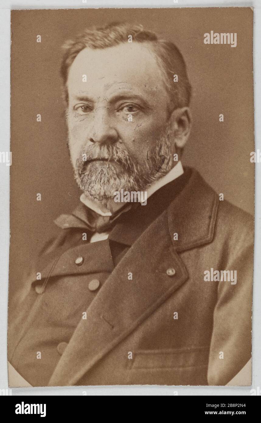 Ritratto di Louis Pasteur (1822-1895), chimico. Anonyme. Ritratto di Luigi Pasteur (1822-1895), chimiste. Carte de visite (recto). Tirage sur papier albuminé. 1860-1890. Parigi, musée Carnavalet. Foto Stock