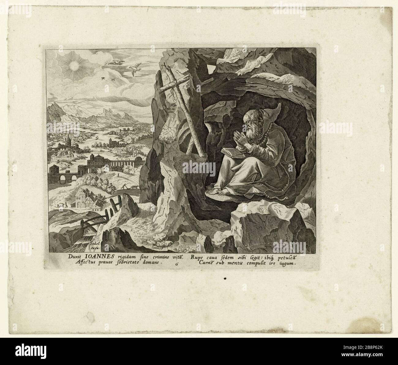 Ioannes dopo Martin de Vos Jan Sadeler (1550-1600). "Ioannes" d'après Martin de Vos. Burin. XVIIe siècle. Musée des Beaux-Arts de la Ville de Paris, Petit Palais. Foto Stock