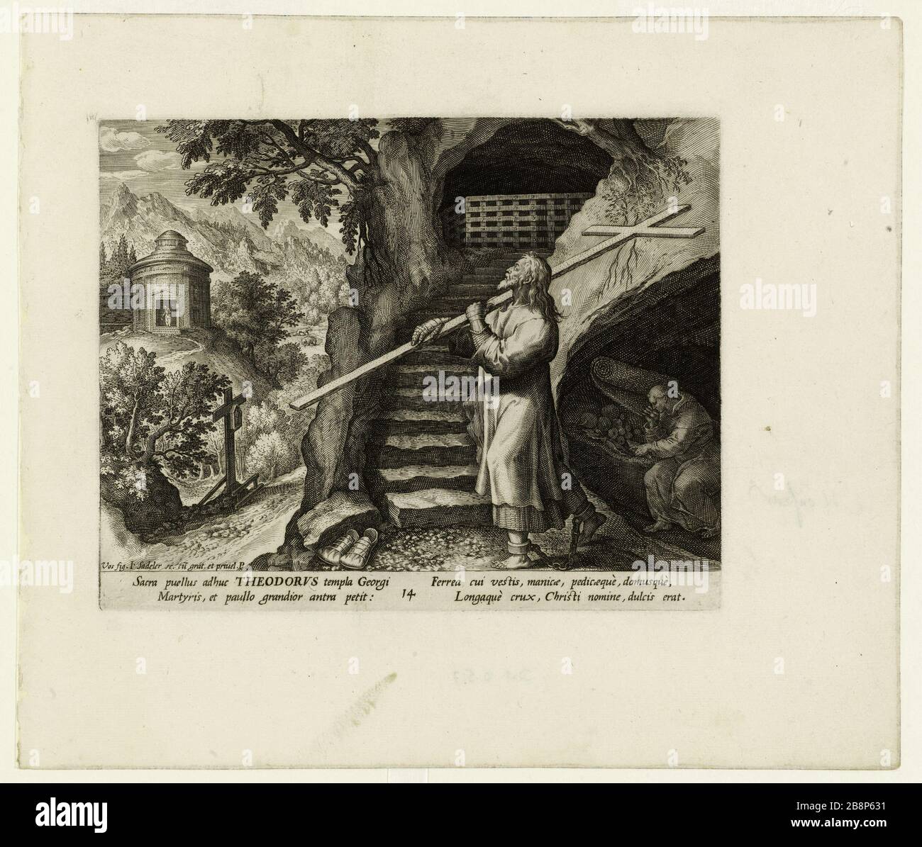 Teodoro dopo Martin de Vos Jan Sadeler (1550-1600). "Theodorus" d'après Martin de Vos. Burin, XVIIsiècle. Musée des Beaux-Arts de la Ville de Paris, Petit Palais. Foto Stock