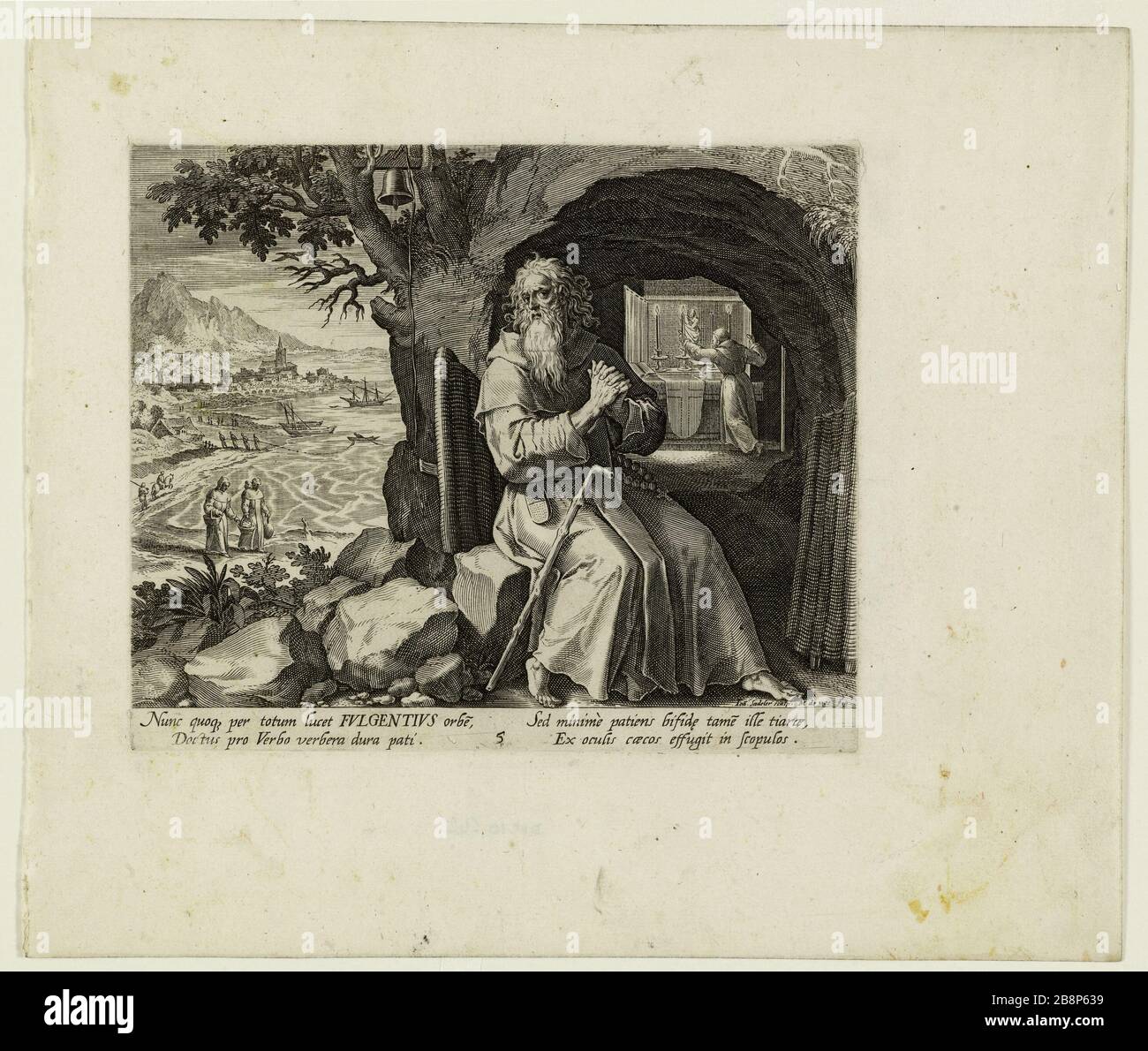 Fulford d'apres Martin de Vos Jan Sadeler (1550-1600). "Fulgentius" d'après Martin de Vos. Burin. XVIIe siècle. Musée des Beaux-Arts de la Ville de Paris, Petit Palais. Foto Stock