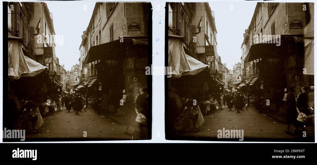 STRADA A BALESTRA 5 ° DISTRETTO Rue de l'arbalète, 5ème arrondissement. 1926-1936. Anonima fotographie. Parigi, musée Carnavalet. Foto Stock