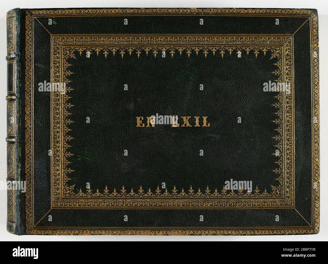 Album Phébus Victor Hugo (1802-1885). 'Album Phébus'. Cuir. 1865-1871. Parigi, Maison de Victor Hugo. Foto Stock