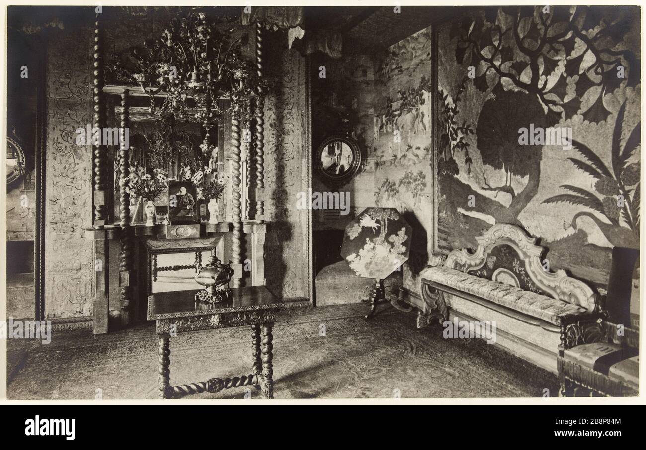 Hauteville House, la Sala Blu, 1 ° piano Anonyme. Hauteville House, le salon bleu, 1er étage. Epreuve gélatino-argentique. Début XXème siècle. Parigi, Maison de Victor Hugo. Foto Stock