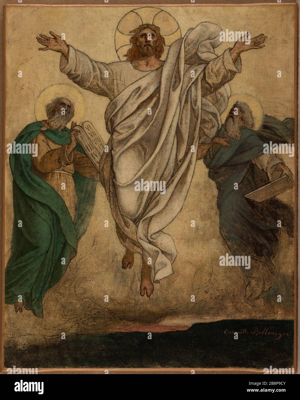 Schizzo per la chiesa di Dugny: La trasfigurazione. La risurrezione di Cristo Camille Bellanger (1853-1923). 'Esquisse pour l'église de Dugny : la trasfigurazione. La résurrection du Christ''. Huile sur toile. 1874-1874. Musée des Beaux-Arts de la Ville de Paris, Petit Palais. Foto Stock