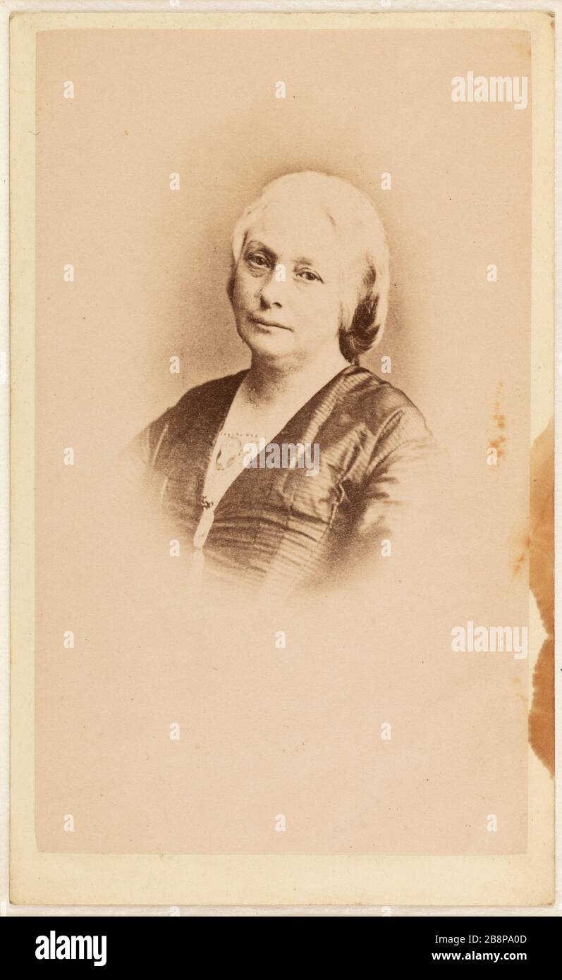 Juliette Drouet a Guernsey Garnier, Arsène. "Juliette Drouet à Guernesey". Tirage sur papier albuminé. 1868-1868. Parigi, Maison de Victor Hugo. Foto Stock