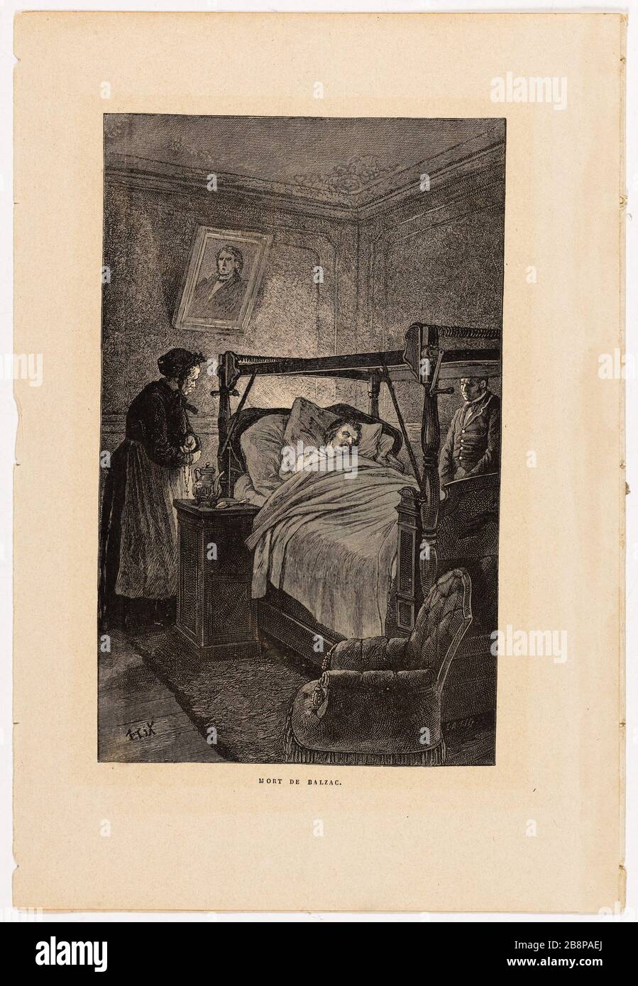 Balzac LIX, Frédéric Théodore (1830-1897). 'De Balzac'. Balzac, Honoré de (1799-1850). Gravure. 19ème siècle. Parigi, Maison de Balzac. Foto Stock