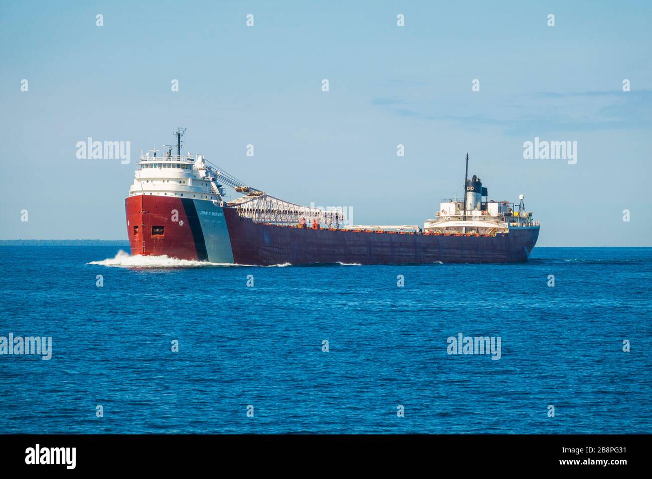 Jphn G Munson Great Lakes Freighter nave di trasporto http://www.boatnerd.com/pictures/fleet/JohnGMunson2.htm Foto Stock