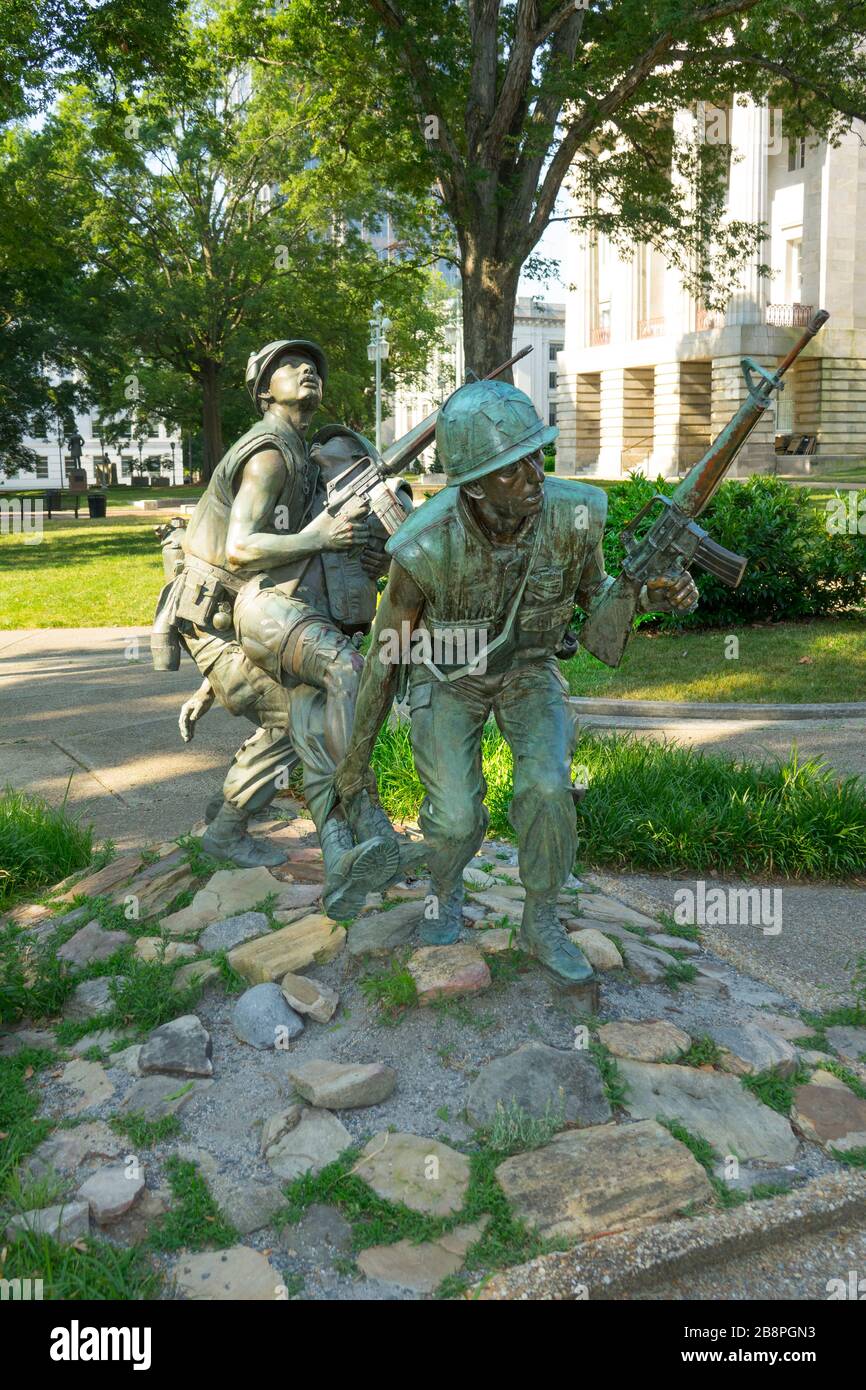 Viet Nam Veterans War Memorial Raleigh una città nel North Carolina del Nord NC e l'attuale state capitol capitale statehouse Foto Stock