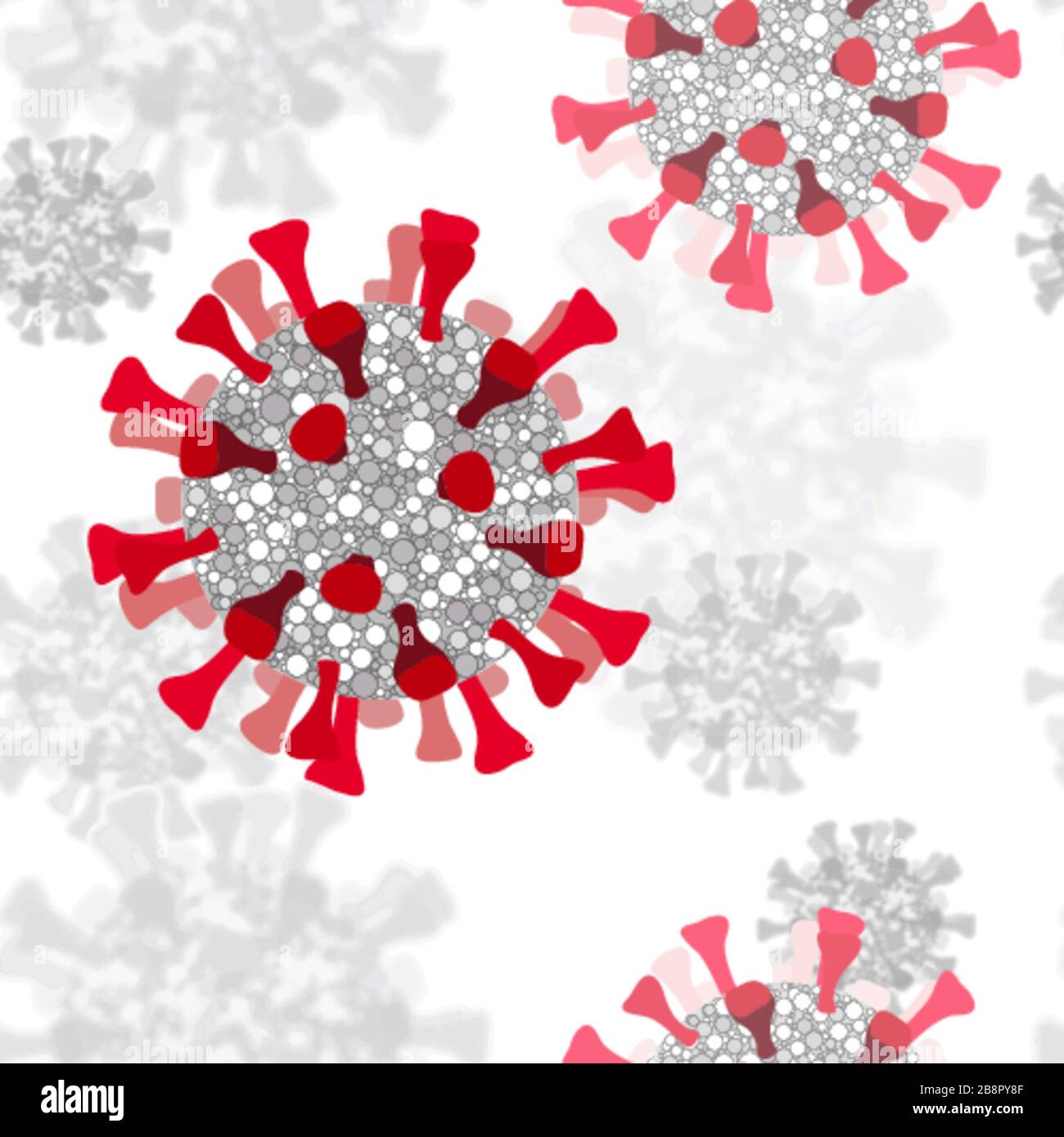 Malattia di coronavirus focolaio di schema vettoriale senza giunture Illustrazione Vettoriale