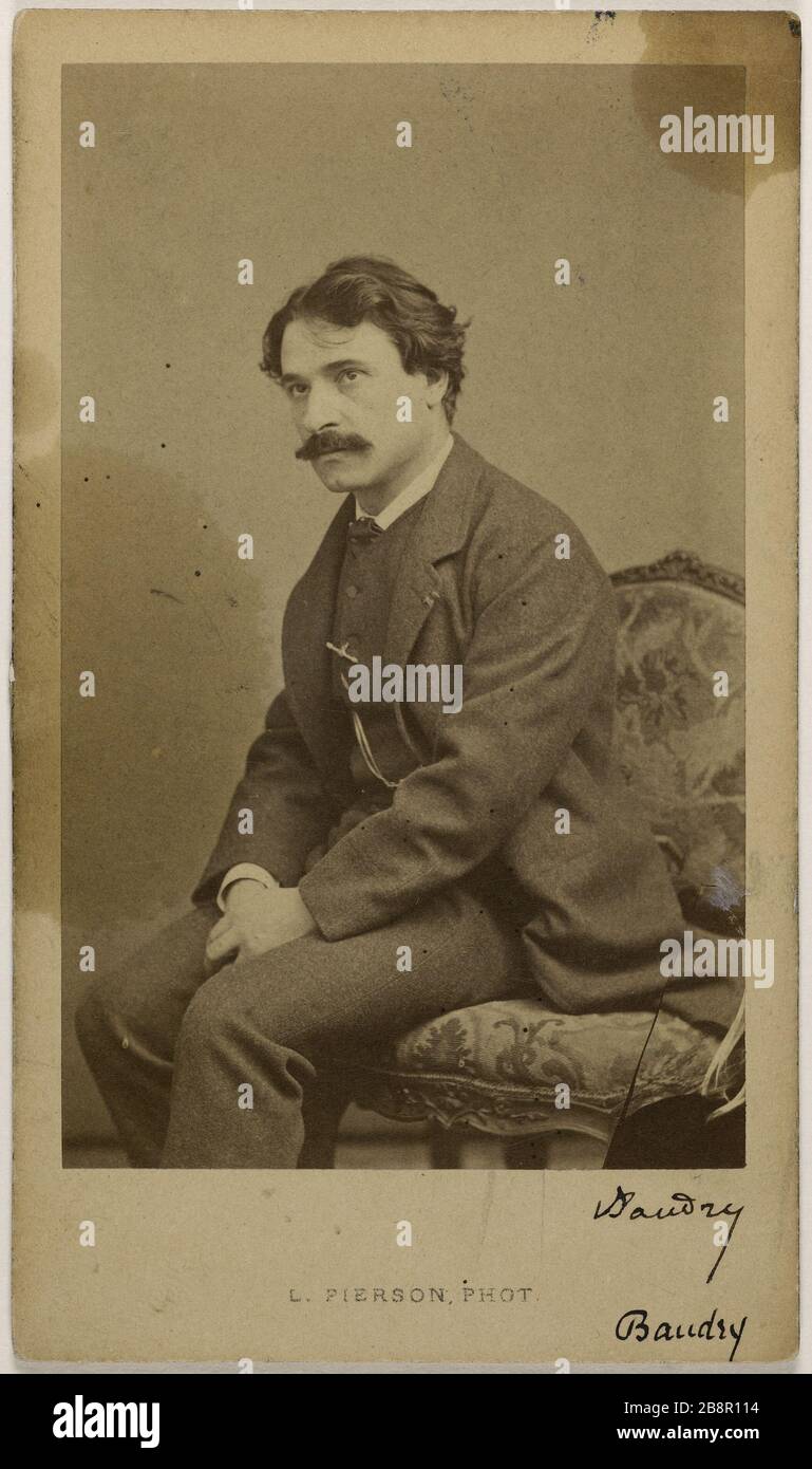 Ritratto di Baudry, Paolo (1828-1886), (pittore) Pierre-Louis Pierson (1822-1913). Ritratto di Baudry, Paolo, (1828-1886), (peintre). Carte de visite (recto). Tirage sur papier albuminé. 1870-1890. Parigi, musée Carnavalet. Foto Stock