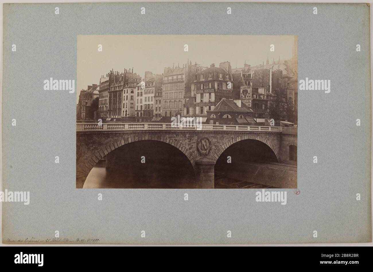 Wharf Orfèvres- 25 agosto 1870 Quai des Goldsmiths, 1 ° distretto, 25 agosto 1870. Quai des Orfèvres. Parigi (Ier arr. ), 25 août 1870. Photographie de Pierre Emonds (1831-1912). Parigi, musée Carnavalet. Foto Stock