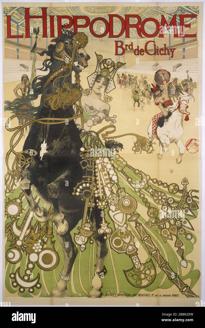 Ippodromo Manuel Orazi (1860-1934). 'L'Hippodrome', boulevard de Clichy, affiche. Parigi, musée Carnavalet. Foto Stock