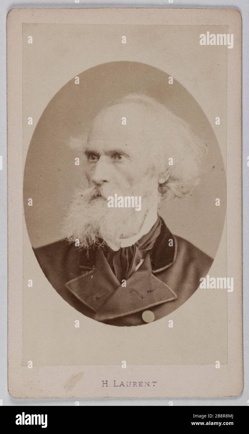 Ritratto di Etienne-Paulin Gagne (1808-1876), (avvocato, politico) Ritratto d'Etienne-Paulin Gagne (1808-1876), avocat, politicien. Photographie d'H. Laurent. Carte de visite (recto). Tirage sur papier albuminé. Avant 1876-1876. Parigi, musée Carnavalet. Foto Stock