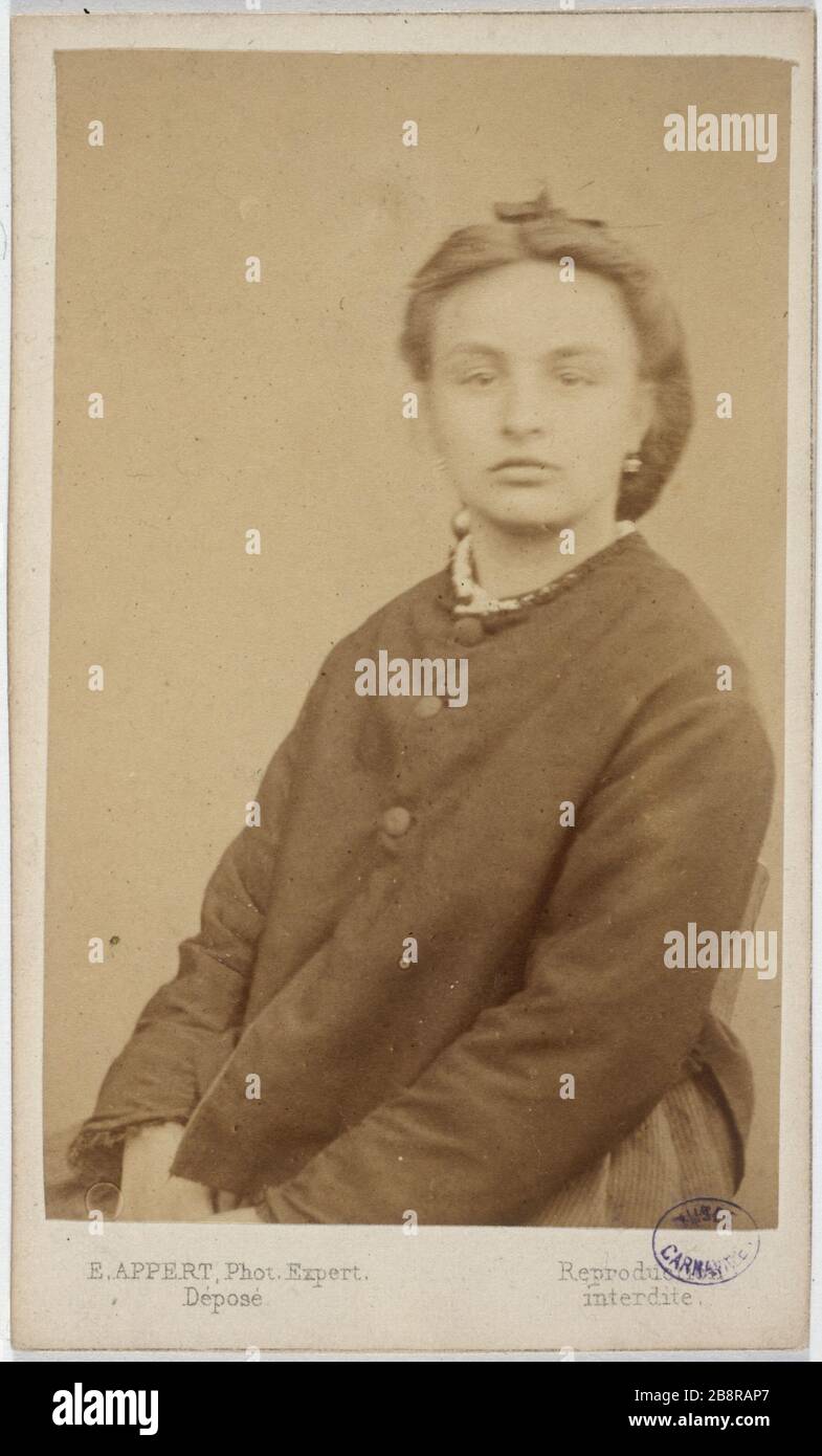 ELISABETH JAVELIN Ernest Charles Eugène Appert (1830-1890). "Elisabeth Javelot, communarde". Fotografie. Parigi, musée Carnavalet. Foto Stock