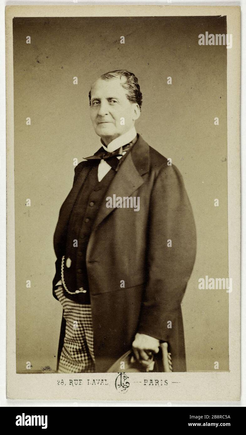 Ritratto di Pierre Lafont Darling, (1797-1873), (attore) Ritratto di Lafont Pierre-Chéri (1797-1873), acteur. Photographie de Léon Cremière (1831-1913). Carte de visite. Tirage sur papier albuminé. 1860-1890. Parigi, musée Carnavalet. Foto Stock