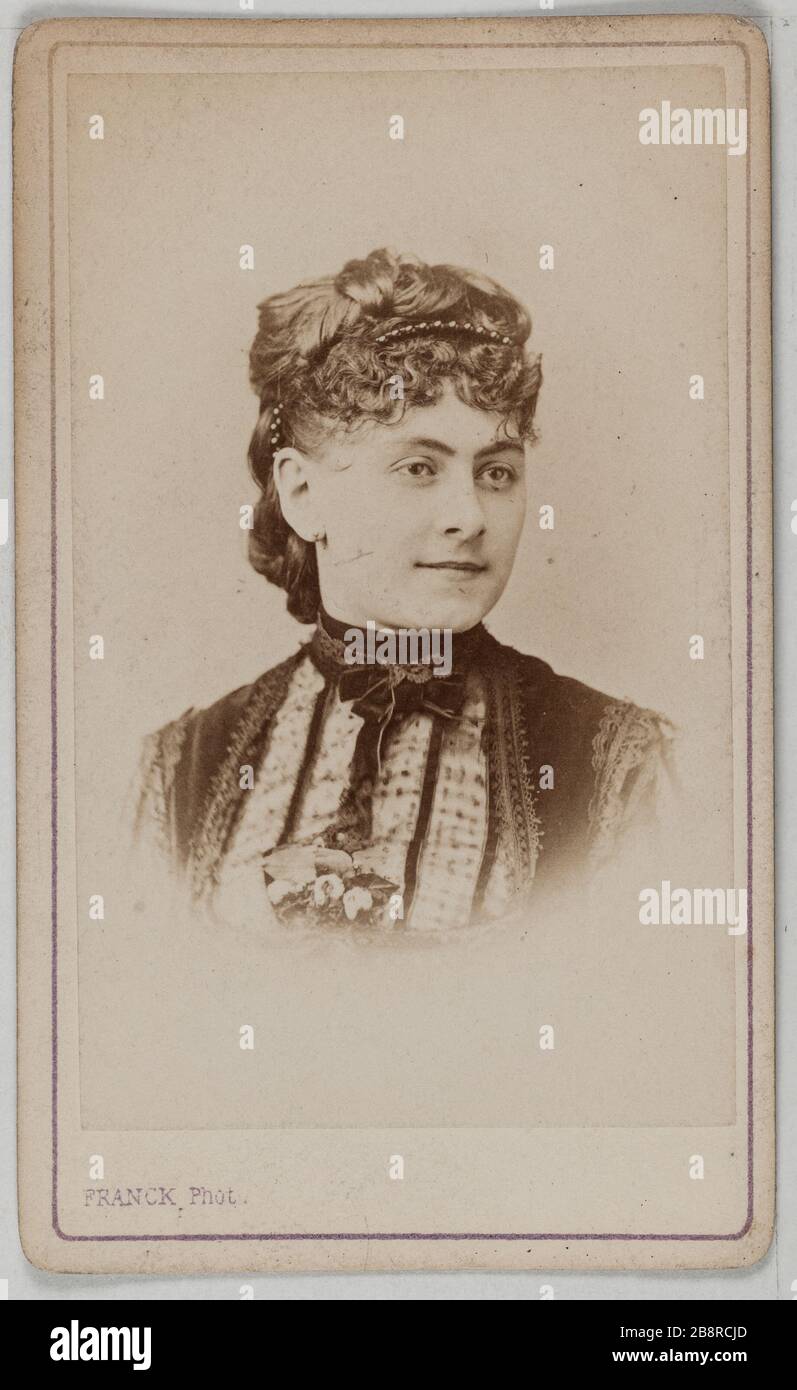 Ritratto di Giulietta Ritratto di Giulietta. 1860-1890. Carte de visite (recto). Photographie de Franck (dit Gobinet de Villecholle-1816-1906). Parigi, musée Carnavalet. Foto Stock