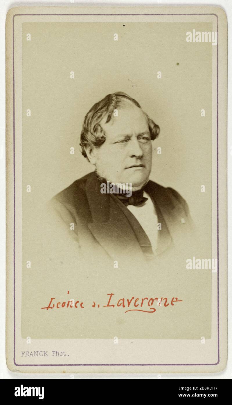 Ritratto di Leonce Guilhout la Vergne (1809-1880), (economista, politico) Ritratto de Léonce Guilhout de la Vergne, (1809-1880), économiste, homme politique. Carte de visite. Entre 1860 e 1890. Photographie de Franck (dit Gobinet de Villecholle - 1816-1906). Parigi, musée Carnavalet. Foto Stock
