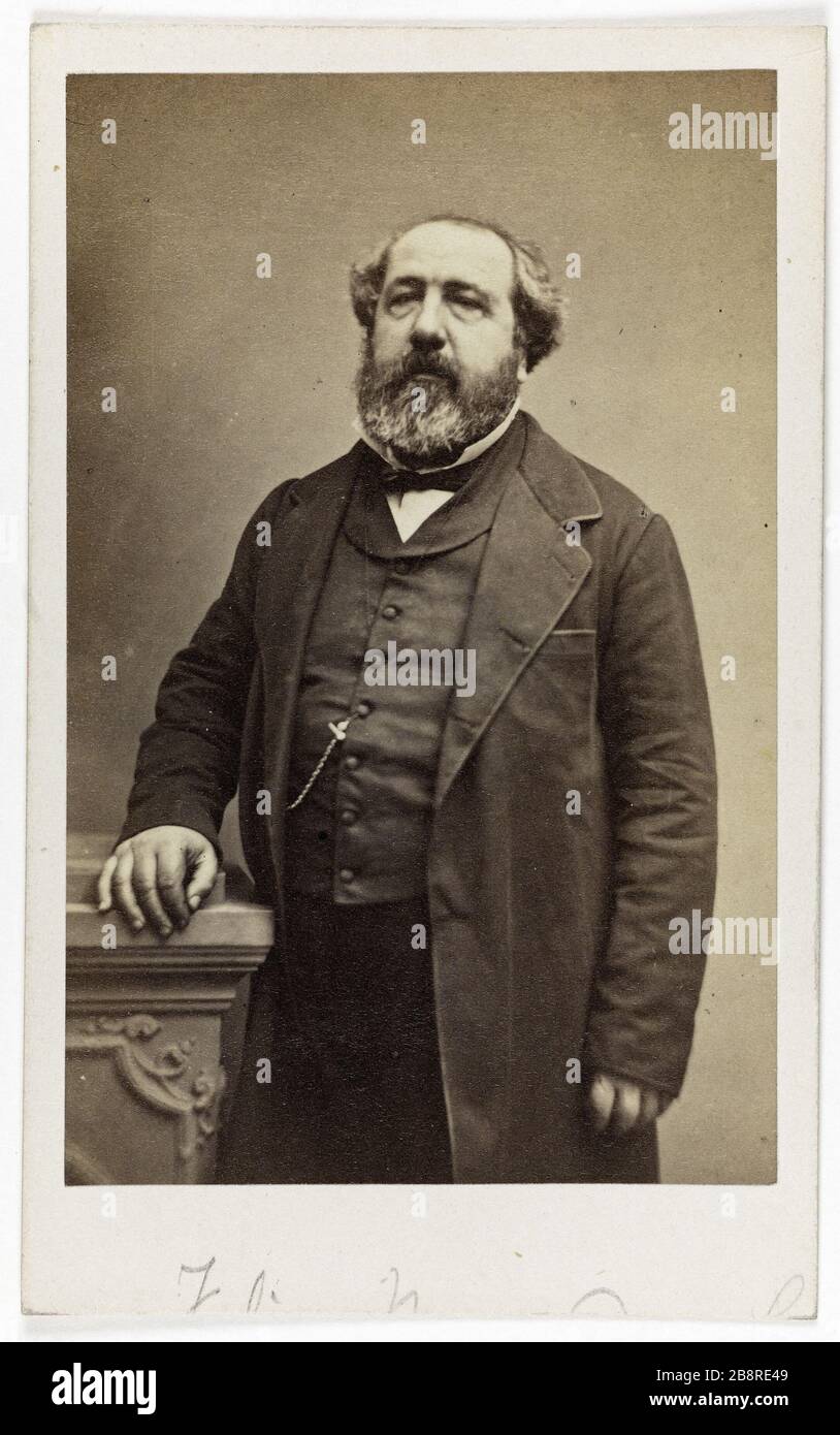 Ritratto di Felix Marnand (1815-1867), scrittore. Moriss (madame). Ritratto di Félix Marnand (1815-1867), lettérateur. Carte de visite (recto). Tirage sur papier albuminé. 1860-1890. Parigi, musée Carnavalet. Foto Stock