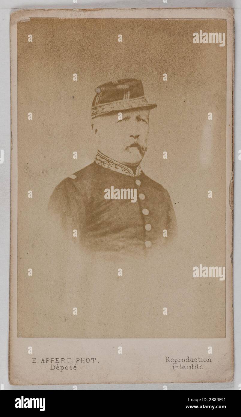 Ritratto di Patrice MacMahon, (1808-1893), (Maresciallo di Francia, Presidente della Repubblica dal 1873 al 1879) Ritratto di Patrice de Mac-Mahon, (1808-1893), Maréchal de France, Président de la République 1873-1879. Carte de visite. Photographie d'Ernest Charles Appert. Tirage sur papier albuminé. 1860-1890. Parigi, musée Carnavalet. Foto Stock