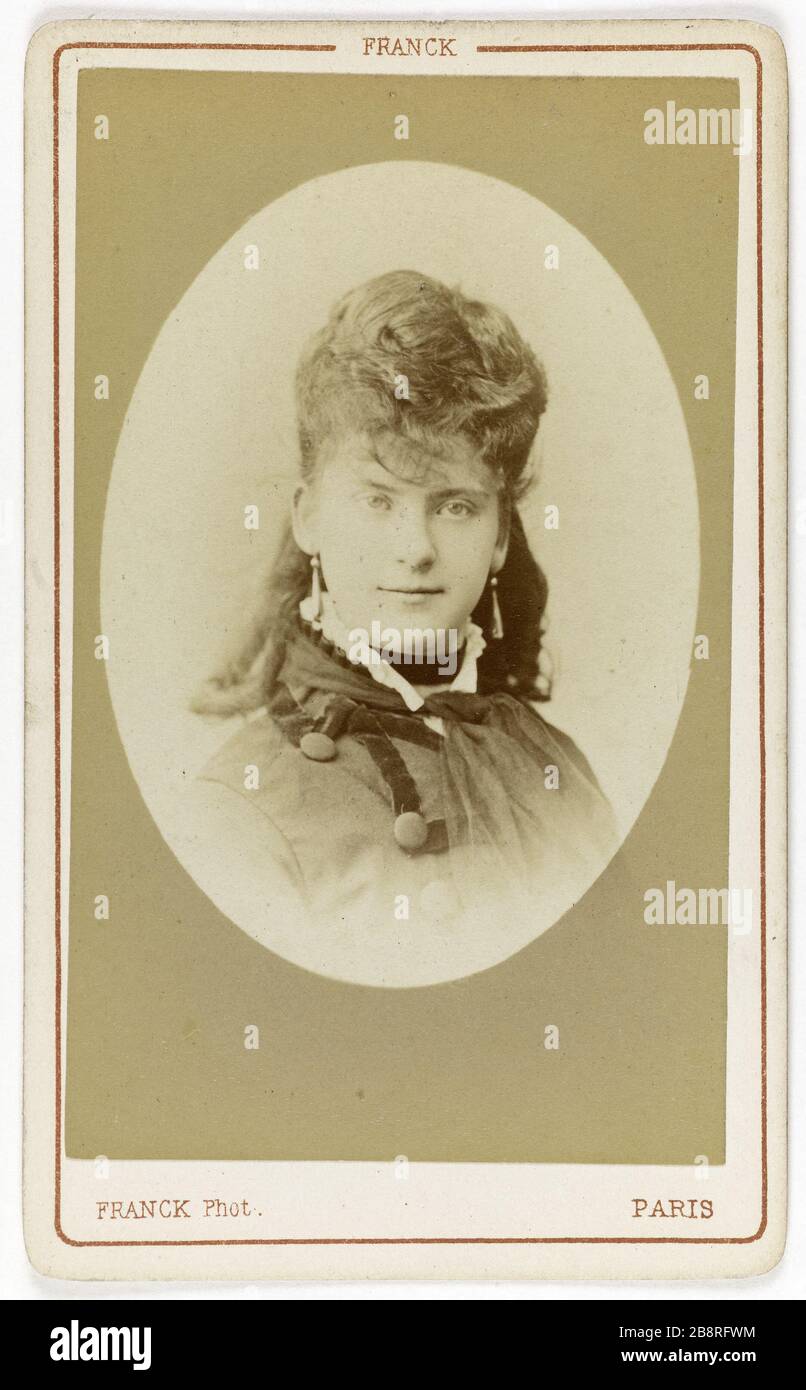Ritratto di Melanie. François Marie-Louis-Alexandre Gobinet de Villechole, dit Franck (1816-1906). Ritratto di Mélanie. Carte de visite (recto). Tirage sur papier albuminé. 1860-1890. Parigi, musée Carnavalet. Foto Stock